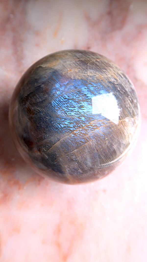 Large Moonstone & Sunstone Sphere
