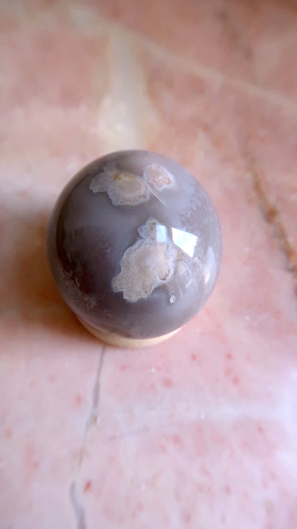 Flower Agate Sphere