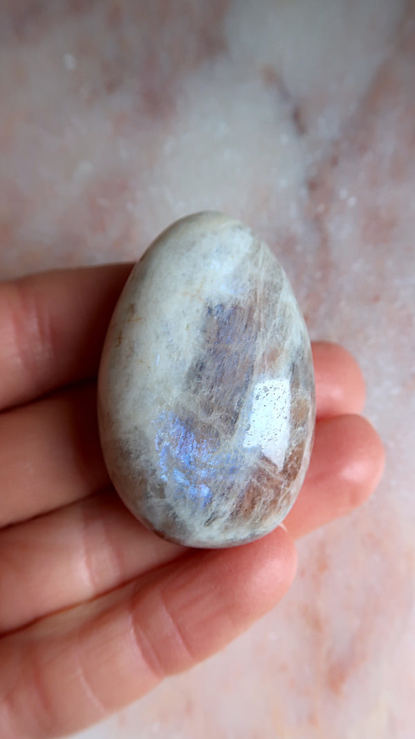 Moonstone & Sunstone Palm Stone