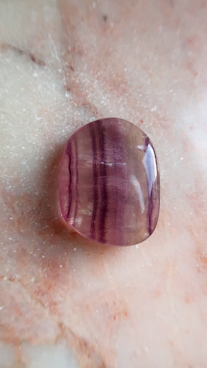 Pink & Purple Fluorite Palm Stone