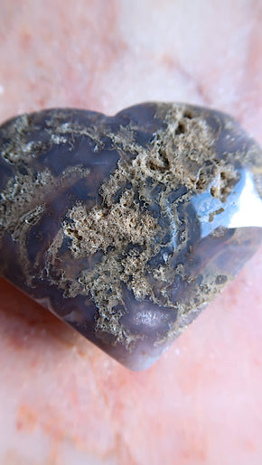 Premium Moss Agate Heart