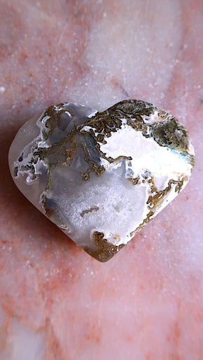Premium Moss Agate Heart