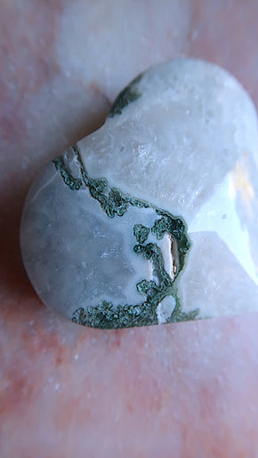 Premium Moss Agate Heart