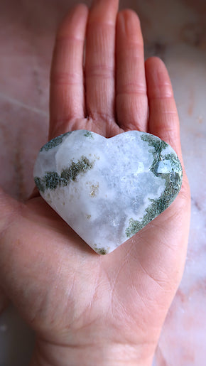 Premium Moss Agate Heart