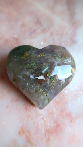 Premium Moss Agate Heart