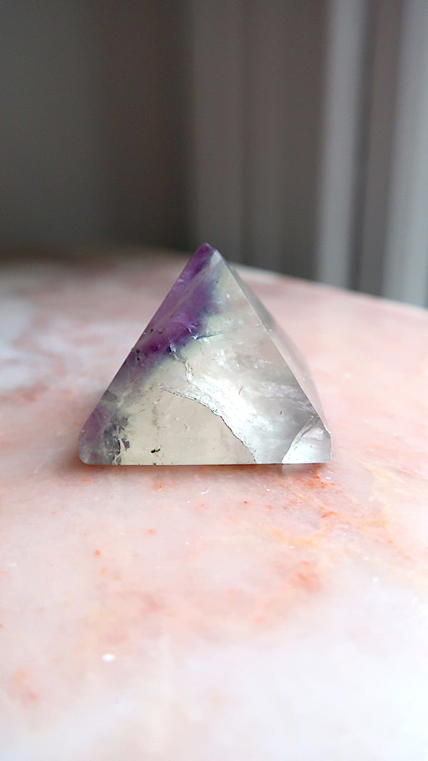 Rainbow Fluorite Pyramid