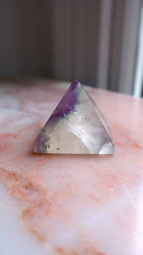 Rainbow Fluorite Pyramid