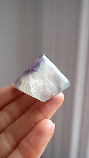 Rainbow Fluorite Pyramid