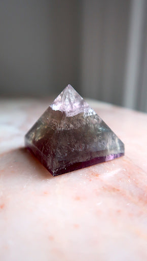 Rainbow Fluorite Pyramid