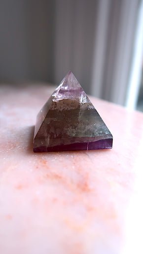 Rainbow Fluorite Pyramid
