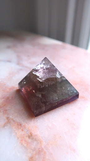 Rainbow Fluorite Pyramid