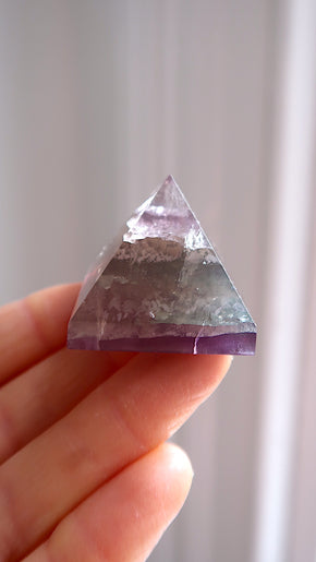 Rainbow Fluorite Pyramid