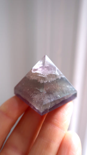 Rainbow Fluorite Pyramid