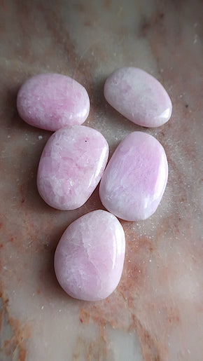 Pink Aragonite Palm Stones