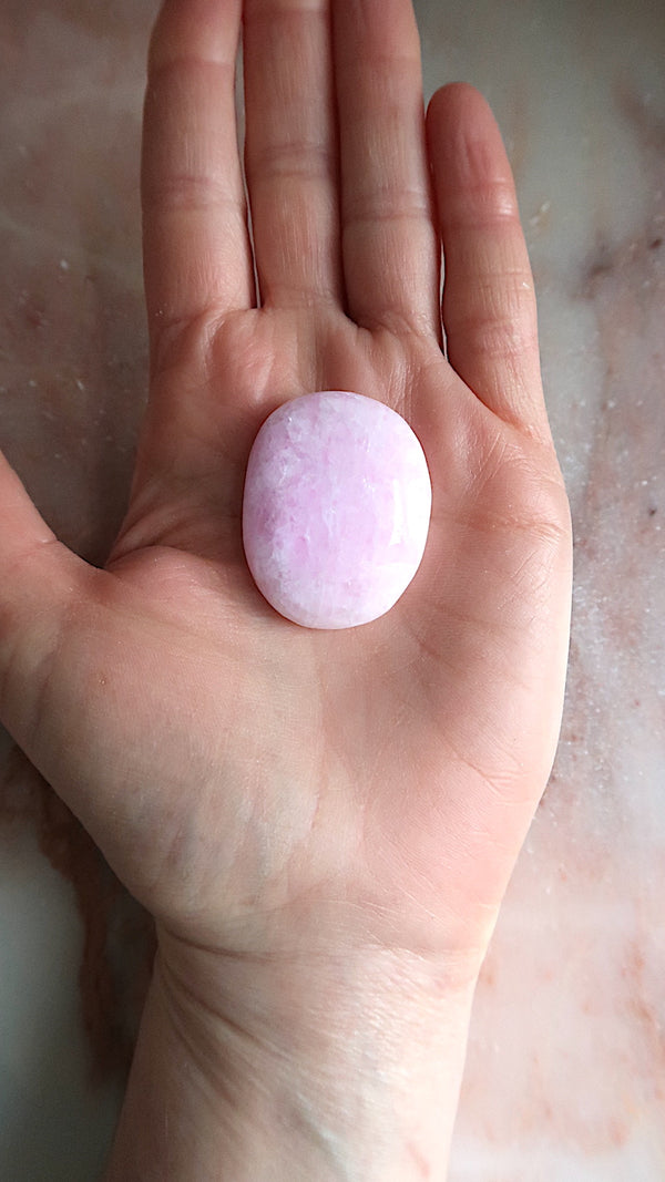 Pink Aragonite Palm Stones