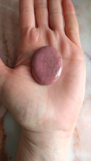 Pink Petrified Wood Palm Stones