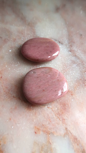 Pink Petrified Wood Palm Stones