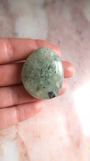 Prehnite Palm Stone