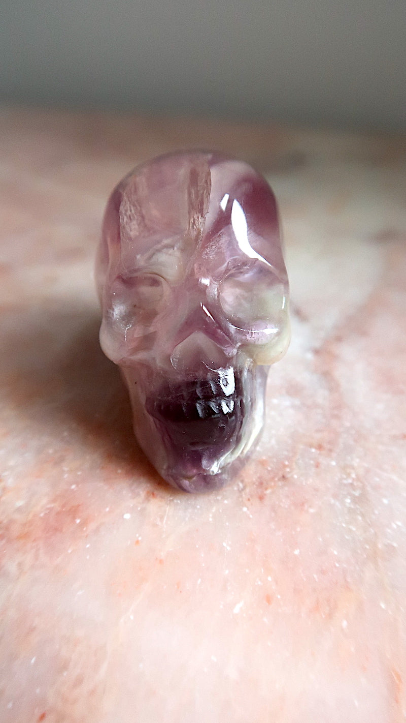 Craved Fluorite Skull