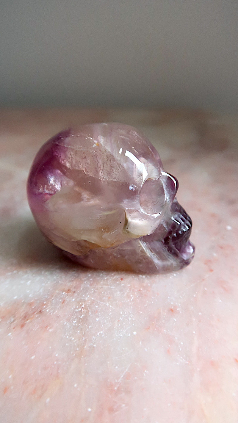 Craved Fluorite Skull