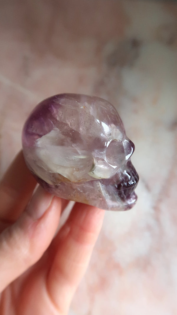 Craved Fluorite Skull