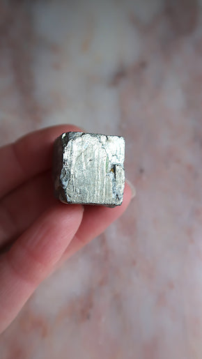 Raw Golden Pyrite Cube