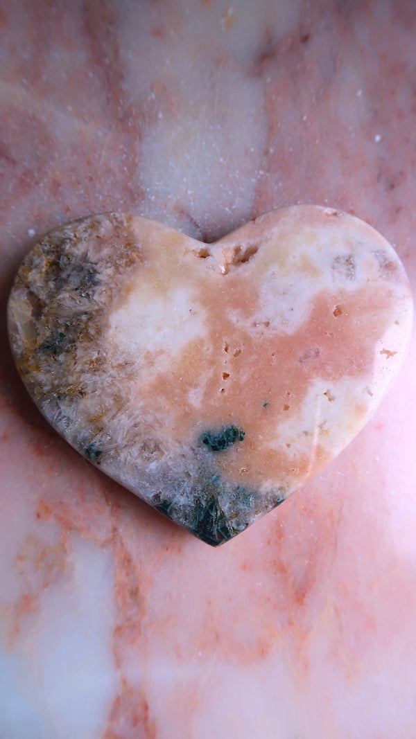 Large Pink Amethyst Heart
