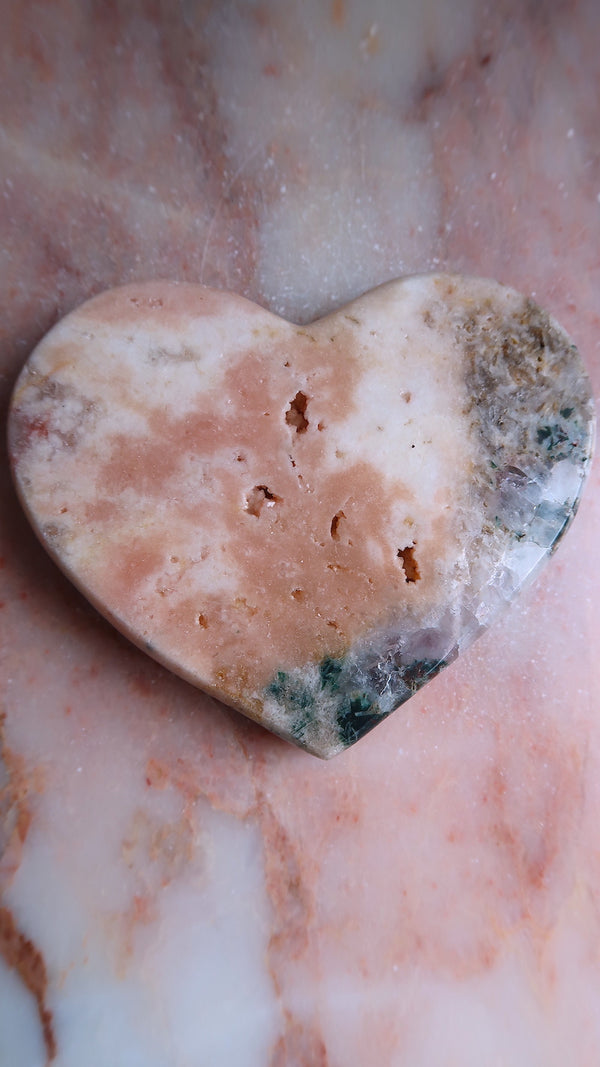 Large Pink Amethyst Heart