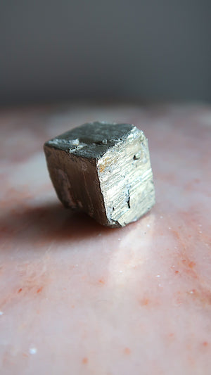 Raw Golden Pyrite Cube