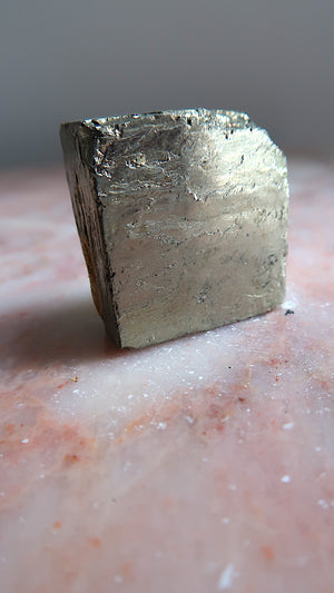 Golden Pyrite Cube