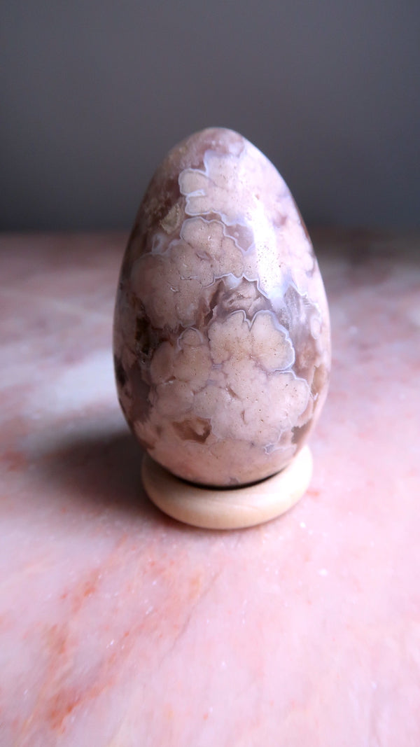 Flower Agate Egg