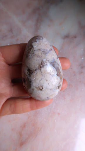 Flower Agate Egg