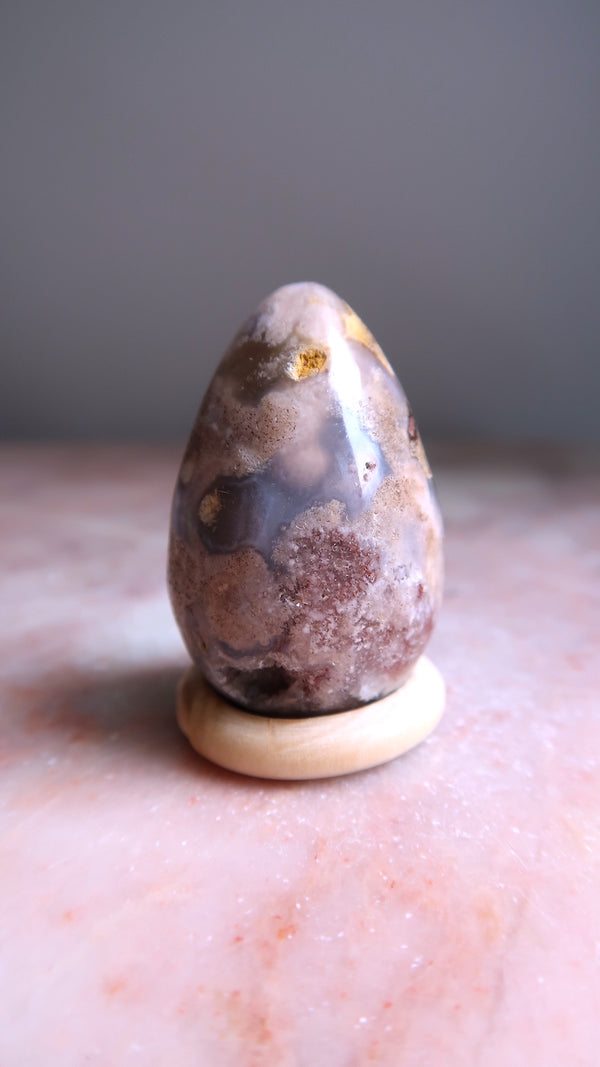 Flower Agate Egg