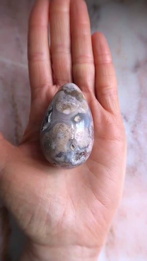 Flower Agate Egg