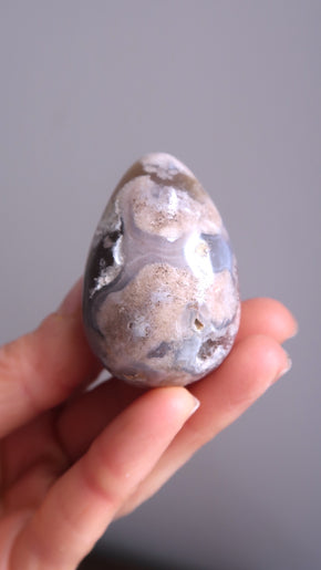 Flower Agate Egg
