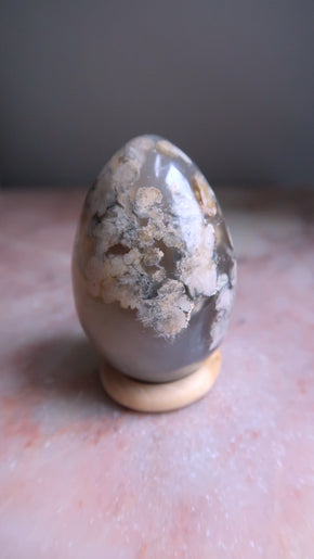 Flower Agate Egg