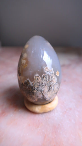 Flower Agate Egg