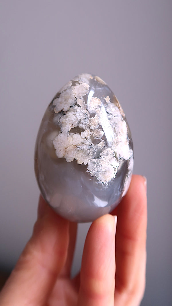 Flower Agate Egg