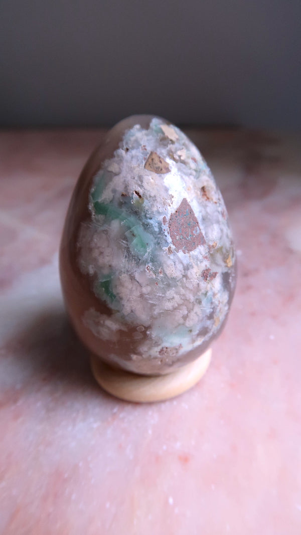 Flower Agate Egg