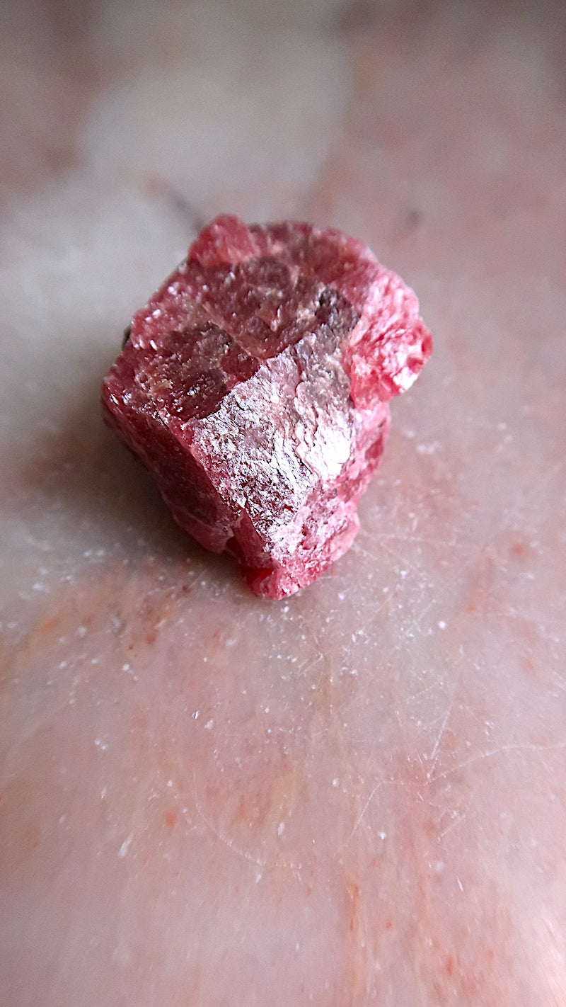 Raw Pink Rhodonite