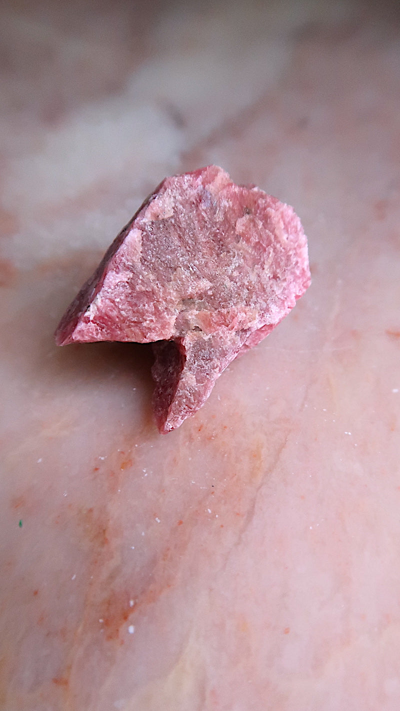 Raw Pink Rhodonite