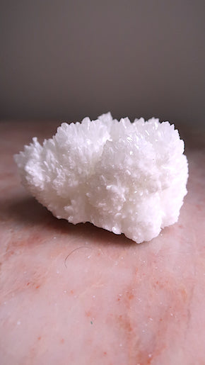 Raw White Aragonite cluster