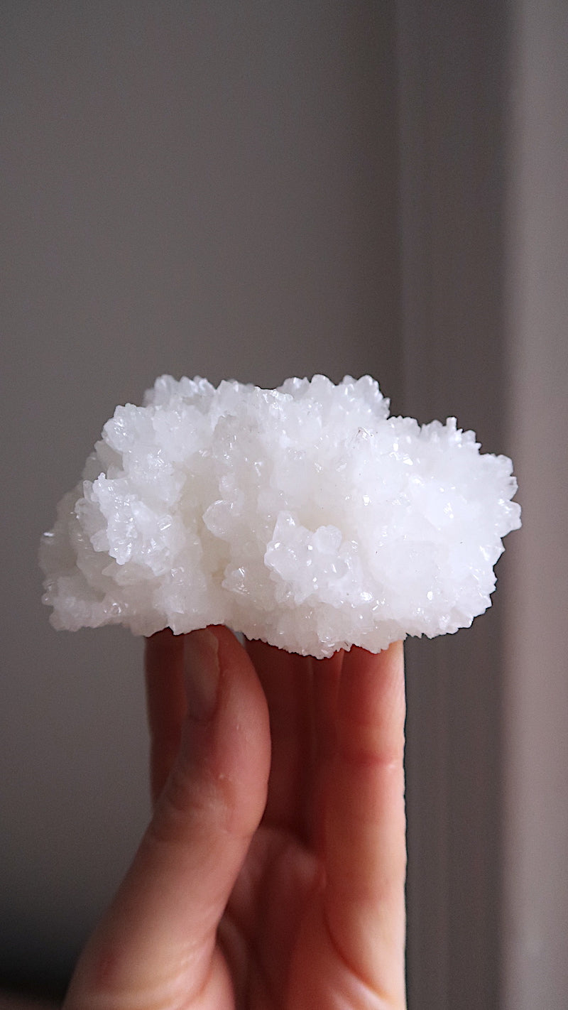 Raw White Aragonite cluster