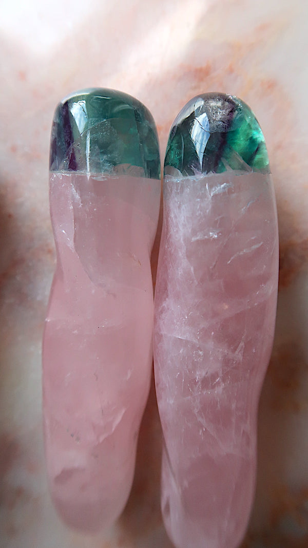 Rose Quartz & Fluorite Massage Wand