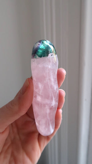 Rose Quartz & Fluorite Massage Wand
