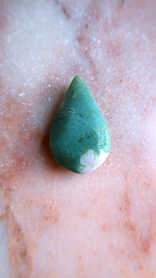Flower Agate Tear Drop