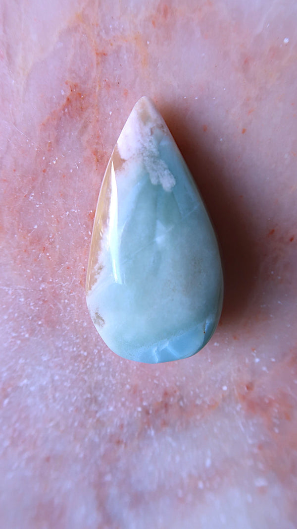 Flower Agate Tear Drop