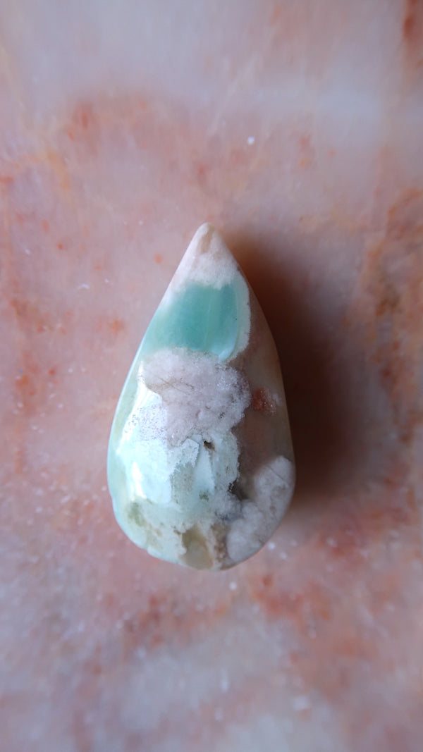 Flower Agate Tear Drop