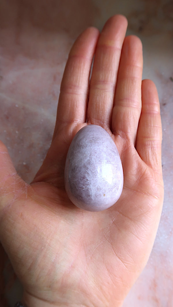 Pastel Purple Lepidolite Egg