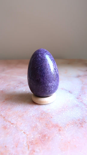 Deep Purple Lepidolite Egg